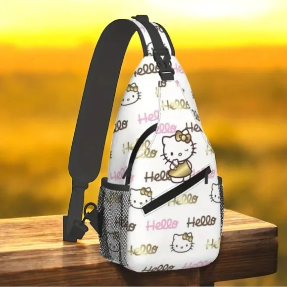 Hello Kitty White and Gold Backpack - Picture 2 of 6